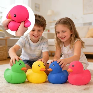 Cross-border Bestseller Large-size TPR Stress-relief Duck Squishy Cartoon Decompression Toy Soft Silicone Venting Creative
